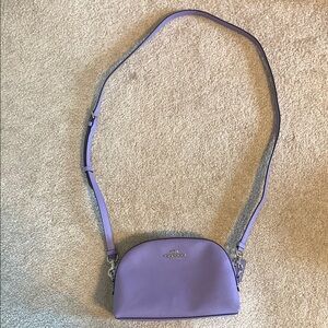 Coach Purple Leather Crossbody Bag with Adjustable Strap